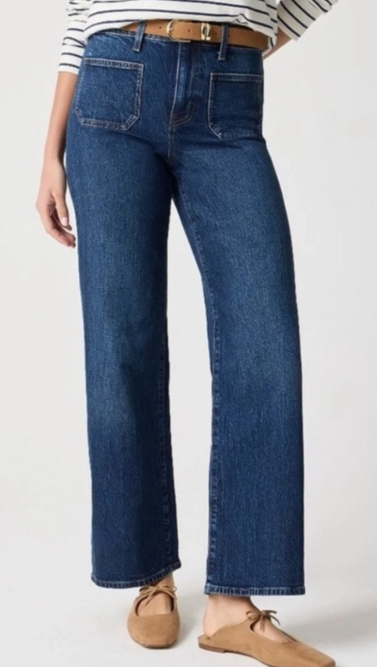 J.Crew Factory Curvy Full Length Slim Wide Leg Jeans